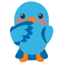 face with open eyes and hand over mouth and bird