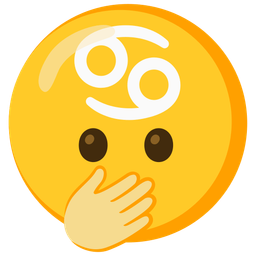 face with open eyes and hand over mouth and Cancer