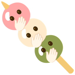 face with open eyes and hand over mouth and dango