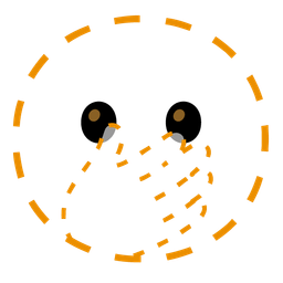 face with open eyes and hand over mouth and dotted line face