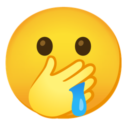 face with open eyes and hand over mouth and drooling face