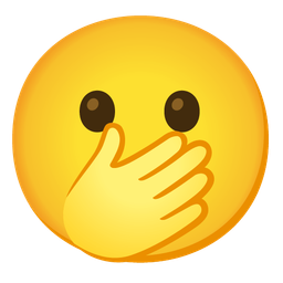 face with open eyes and hand over mouth and face with open mouth