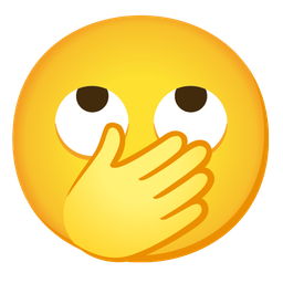 face with open eyes and hand over mouth and face with rolling eyes