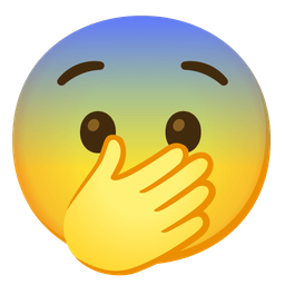 face with open eyes and hand over mouth and fearful face