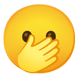 face with open eyes and hand over mouth and frowning face with open mouth