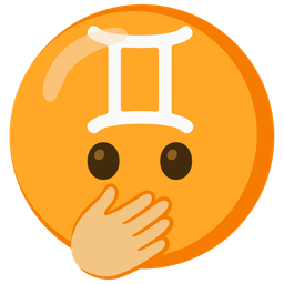 face with open eyes and hand over mouth and Gemini