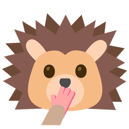face with open eyes and hand over mouth and hedgehog