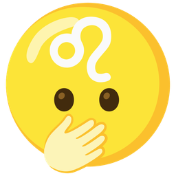 face with open eyes and hand over mouth and Leo