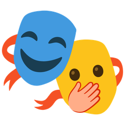 face with open eyes and hand over mouth and performing arts