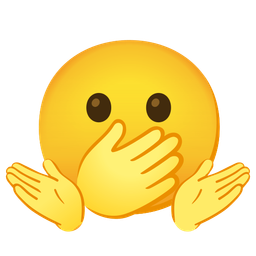 face with open eyes and hand over mouth and person shrugging