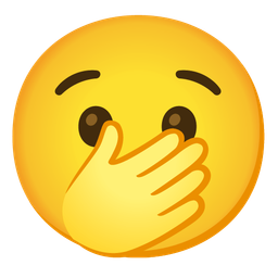 face with open eyes and hand over mouth and relieved face