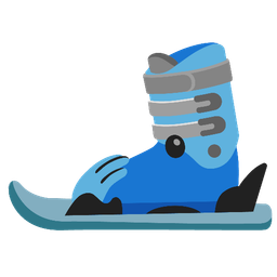 face with open eyes and hand over mouth and skis