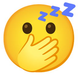 face with open eyes and hand over mouth and sleeping face