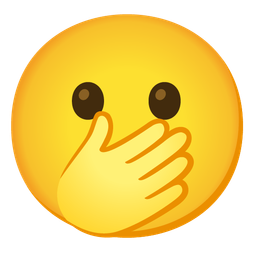 face with open eyes and hand over mouth and slightly frowning face