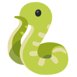 face with open eyes and hand over mouth and snake