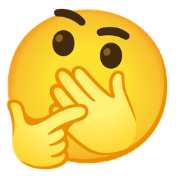 face with open eyes and hand over mouth and thinking face