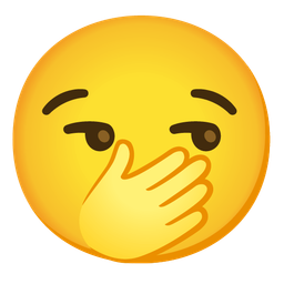 face with open eyes and hand over mouth and unamused face