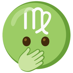 face with open eyes and hand over mouth and Virgo