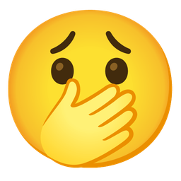 face with open eyes and hand over mouth and weary face