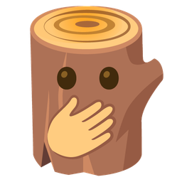 face with open eyes and hand over mouth and wood