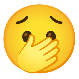 face with open eyes and hand over mouth and worried face