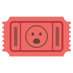 Face with open mouth and Admission tickets