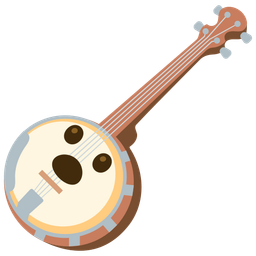 Face with open mouth and Banjo