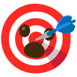 Face with open mouth and Bullseye