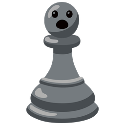 Face with open mouth and Chess pawn