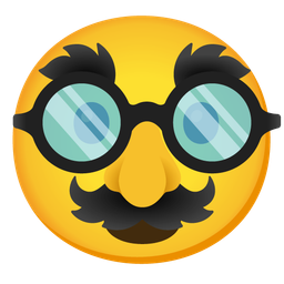 Face with open mouth and Disguised face