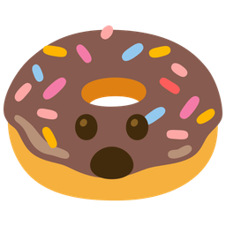 Face with open mouth and Doughnut