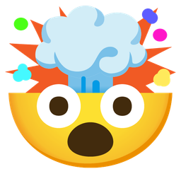 Face with open mouth and Exploding head