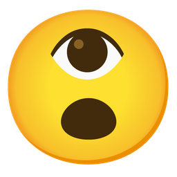 Face with open mouth and Eye