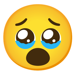 Face with open mouth and Face holding back tears