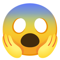 Face with open mouth and Face screaming in fear