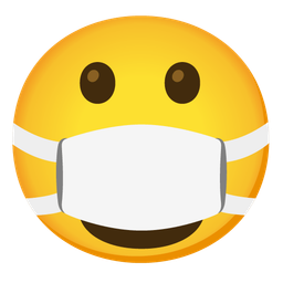 Face with open mouth and Face with medical mask