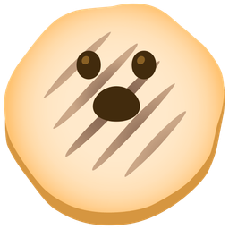 Face with open mouth and Flatbread