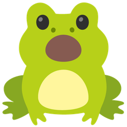 Face with open mouth and Frog