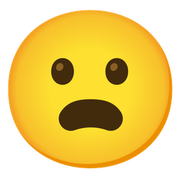 Face with open mouth and Frowning face with open mouth