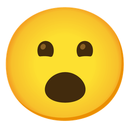 Face with open mouth and Grinning face with smiling eyes