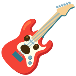 Face with open mouth and Guitar