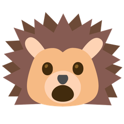 Face with open mouth and Hedgehog