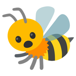 Face with open mouth and Honeybee