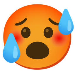 Face with open mouth and Hot face