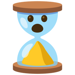 Face with open mouth and Hourglass done