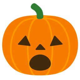 Face with open mouth and Jack-o-lantern
