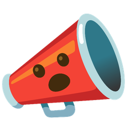 Face with open mouth and Megaphone