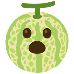 Face with open mouth and Melon