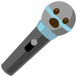 Face with open mouth and Microphone