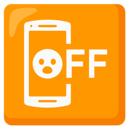 Face with open mouth and Mobile phone off